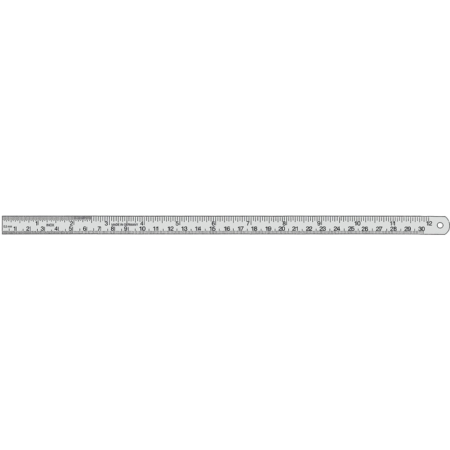 [U17126] Stahlmassstab, mm/Zoll, 30 cm