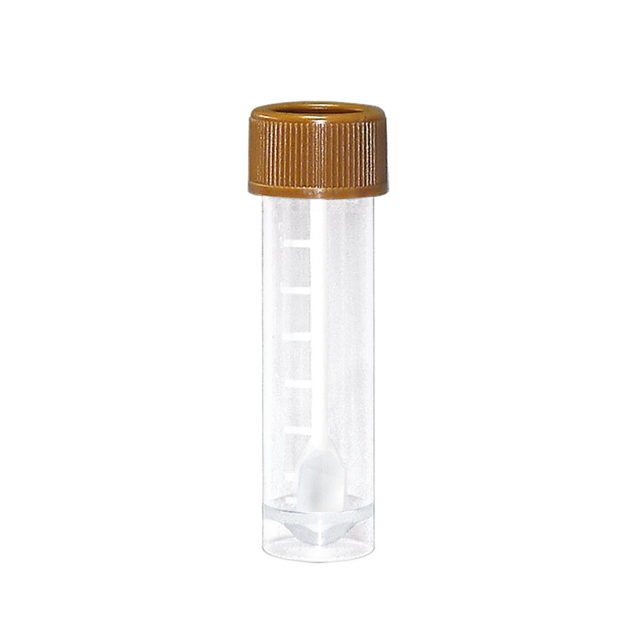 [U17264] Stuhlröhrchen 15 ml, 20 x 76 mm mit Schraubverschluss braun (1000 Stck.) Verschluss montiert