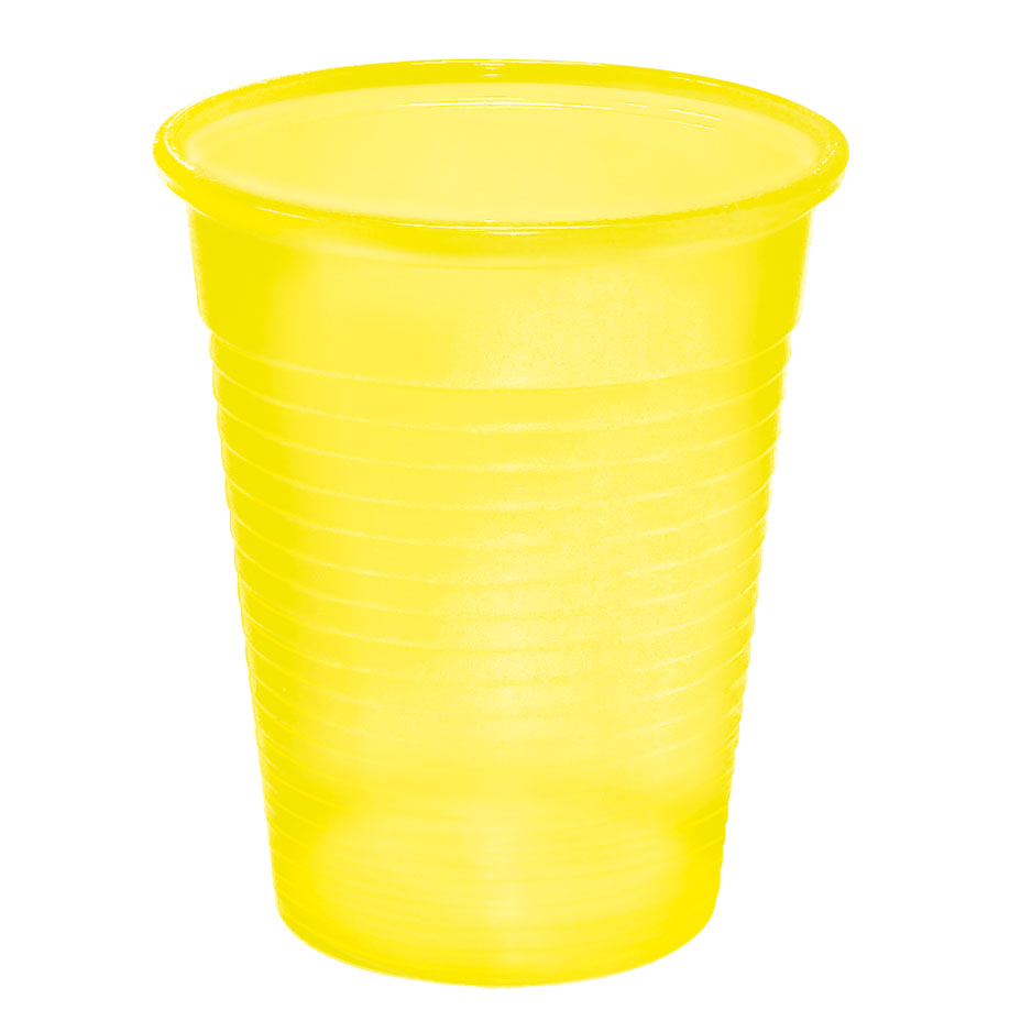 [U17275] Mundspül- / Laborbecher 180 ml gelb (100 Stck.)