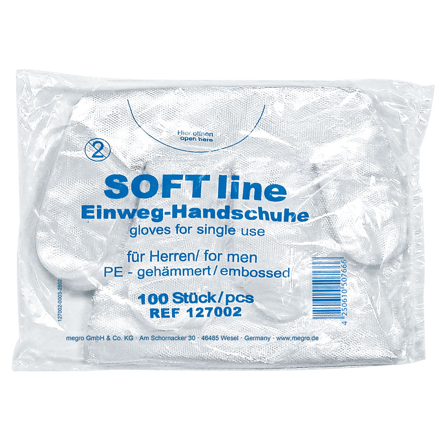 SOFT line PE-Handschuhe Herren Beutel (100 Stck.)