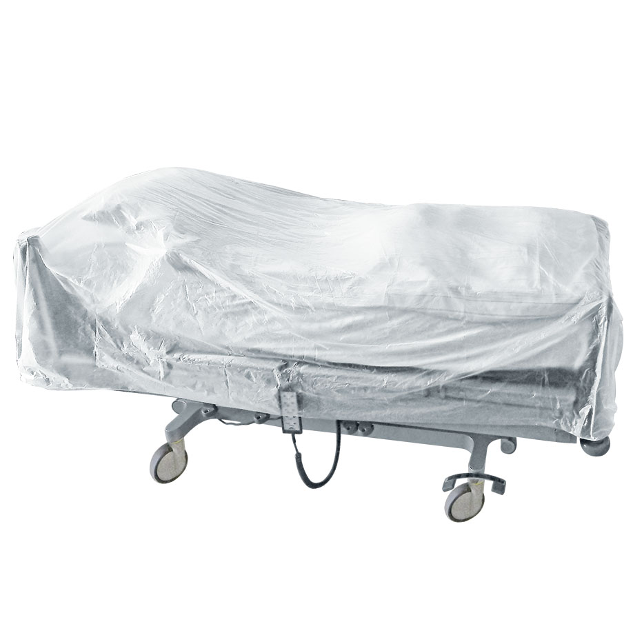 [U17503] Bettenabdeckhauben aus HDPE 950 x 3200 x 0,01 mm (200 Stck.)