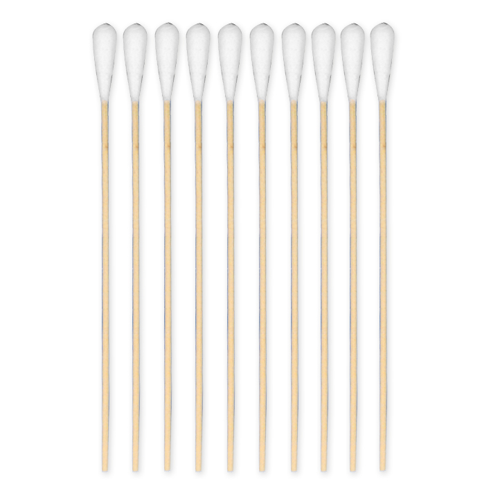 MEDI-WOOD Wispy Wattestäbchen, 20cm lang Ø 3 mm, Wattekopf Ø 10 mm (50 Stck.) Holz 02042023