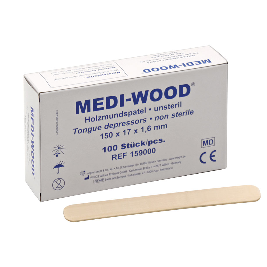 [U17722] Mundspatel aus Holz MEDI-WOOD (100 Stck.) 02042023