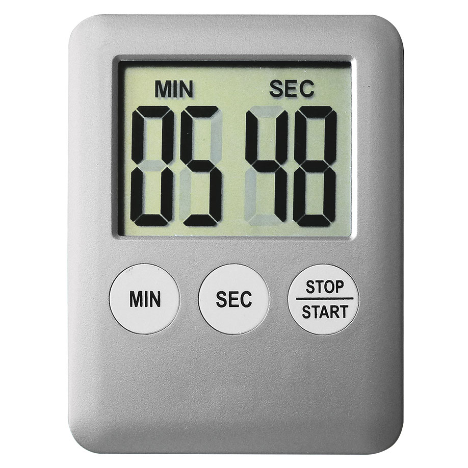 Digital Timer mit kleinem Display silber