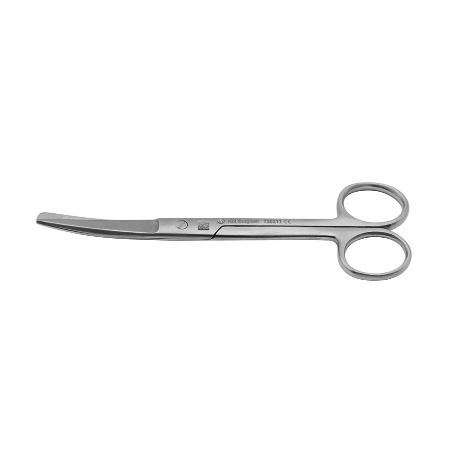 [U18257] chirurgische Schere ratiomed gebogen, spitz/stumpf 14,5 cm