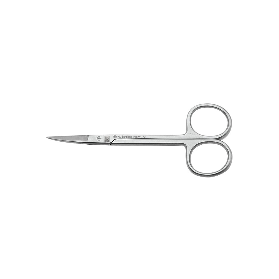 [U18260] feine chirurgische Schere ratiomed gebogen, spitz/spitz 11,5 cm