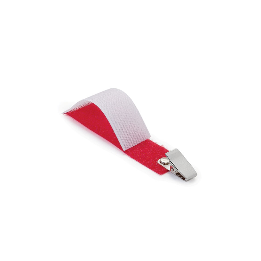 [U18320] Universal-Schlauchhalter ratiomed OP-FIX mit Clip weiß/rot, 9,5x2,5 cm (25 Stck.)