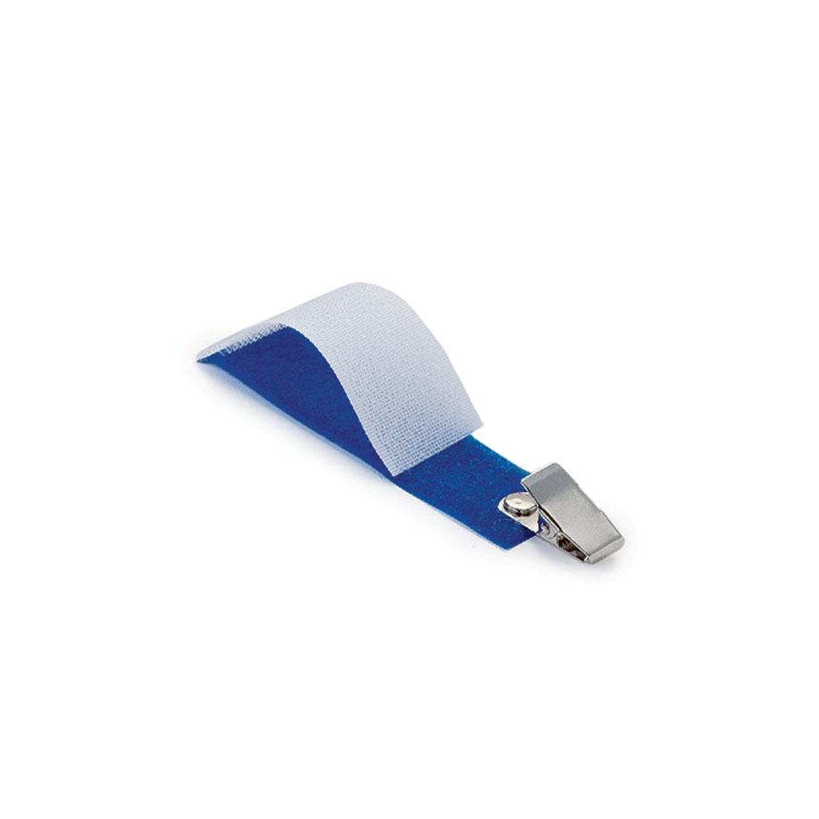 [U18321] Universal-Schlauchhalter ratiomed OP-FIX mit Clip weiß/blau, 9,5x2,5 cm (25 Stck)
