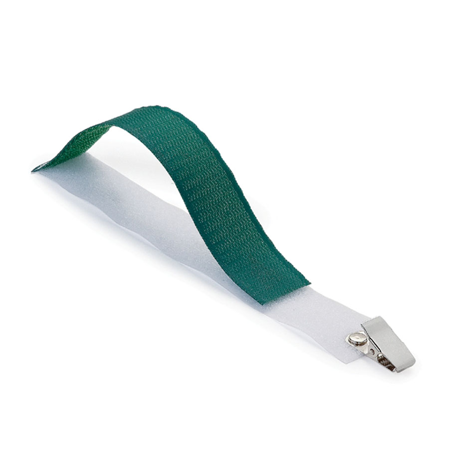 [U18325] Universal-Schlauchhalter ratiomed OP-FIX mit Clip grün/weiß, 18x2,5 cm (20 Stck)