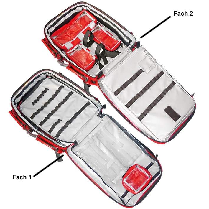 [U18359] Notfallrucksack ''WasserStopp'' PROFI PLANE, rot, leer