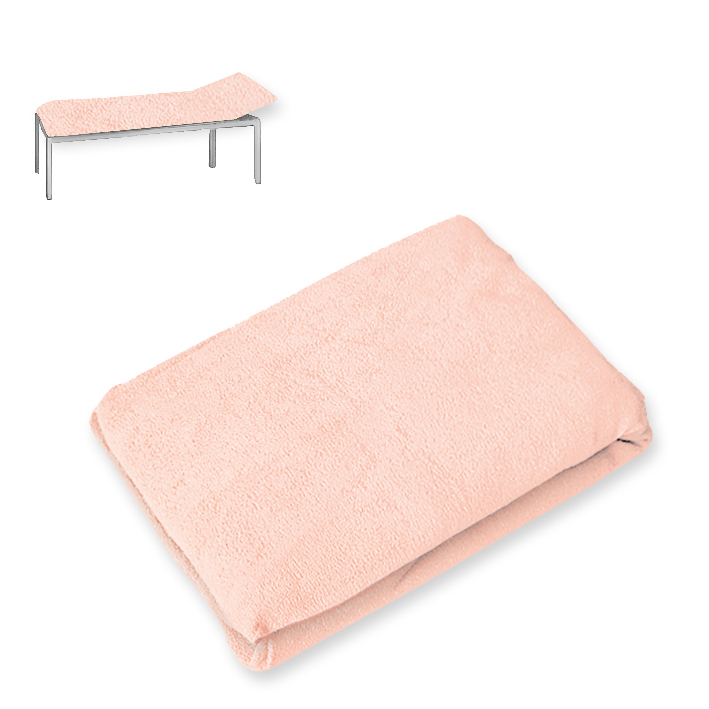 [U18420] Liegenbezug Frottee apricot, 65 x 195 cm