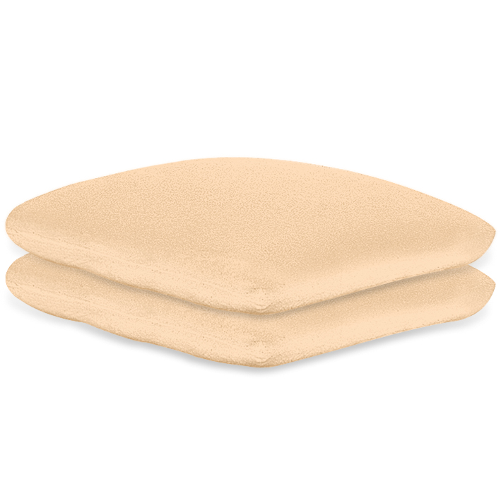 [U18462] Kissenbezüge Frottee beige, 40 x 40 cm, mit Reißverschluss (2 Stck.)