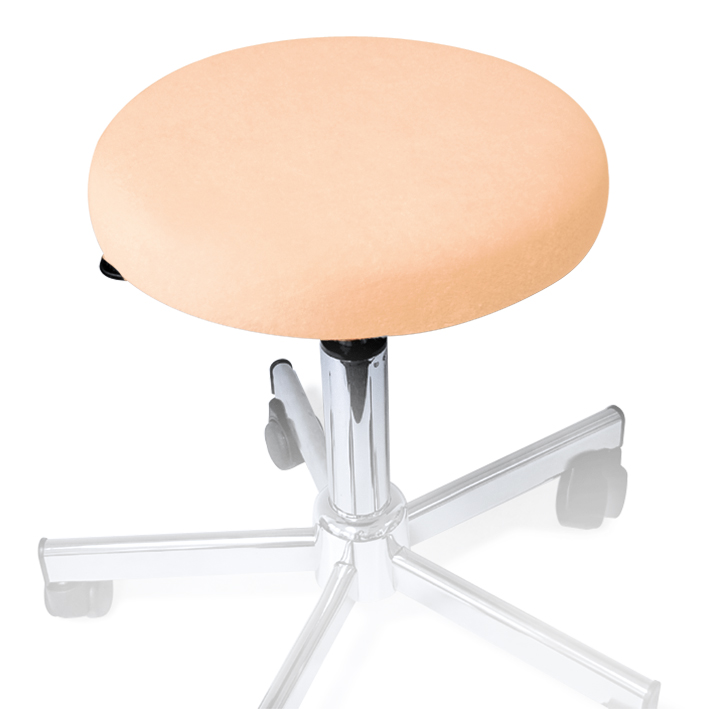 [U18532] Hockerbezug Frottee beige für Hocker 40 bis 45 cm Ø