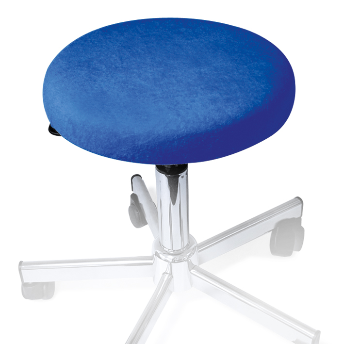 [U18535] Hockerbezug Frottee royalblau für Hocker 40 bis 45 cm Ø