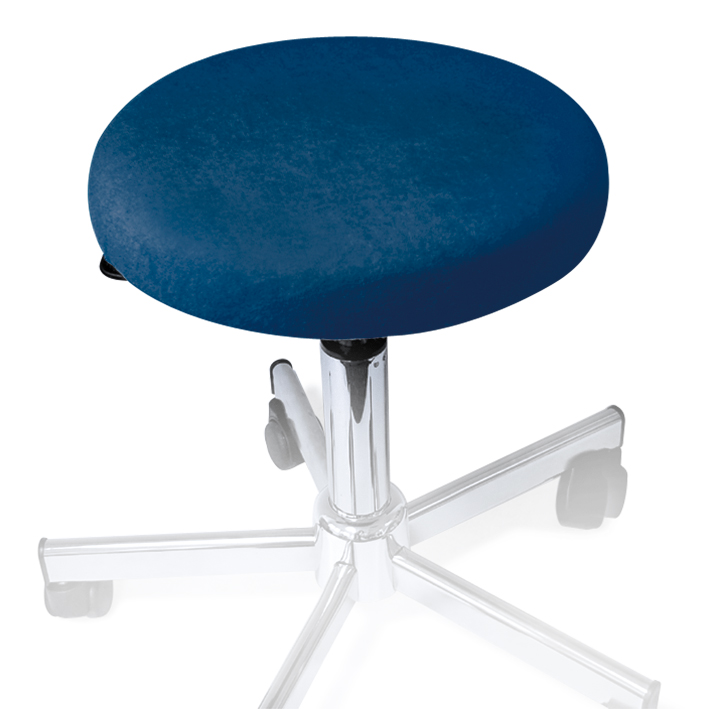 [U18542] Hockerbezug Frottee marine für Hocker 40 bis 45 cm Ø