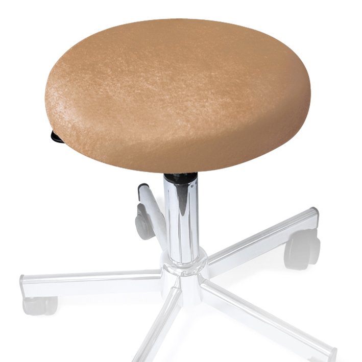 [U18543] Hockerbezug Frottee camel für Hocker 40 bis 45 cm Ø
