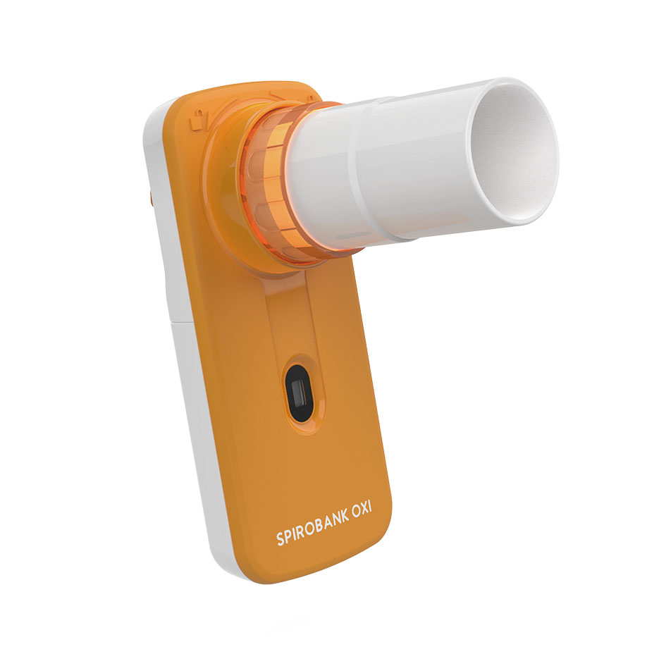 [U19463] Spirobank Oxi Spirometer inkl. Pulsoxymetrie mit Mehrwegturbine und Plastikmundstück