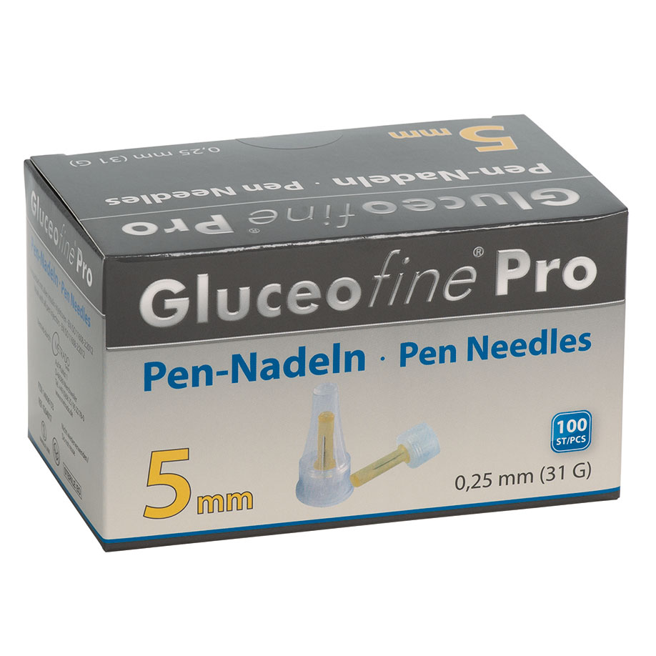 [U19737] Gluceofine Pro Pen-Nadeln 31 G, 0,25 x 5 mm (100 Stck.)
