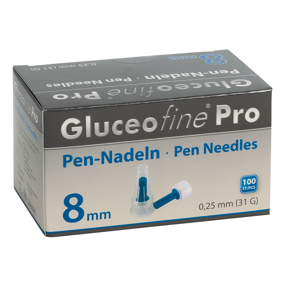 [U19738] Gluceofine Pro Pen-Nadeln 31 G, 0,25 x 8 mm (100 Stck.)