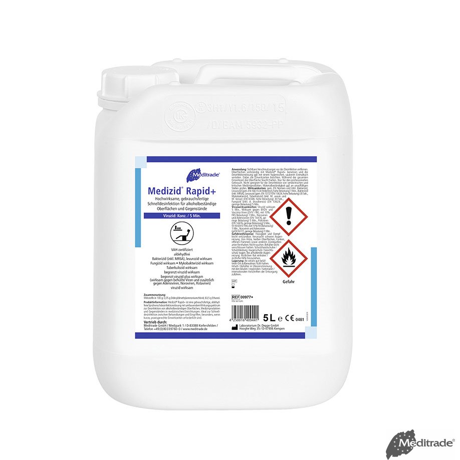 [U19748] Medizid Rapid+ 5 Ltr. Flächenschnelldesinfektion * nur für den professionellen Gebrauch *