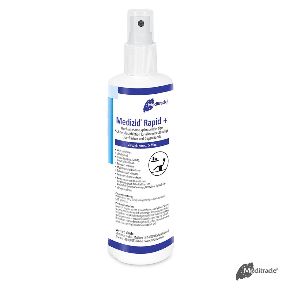 [U19749] Medizid Rapid+ 250 ml Flächenschnelldesinfektion * nur für den professionellen Gebrauch *