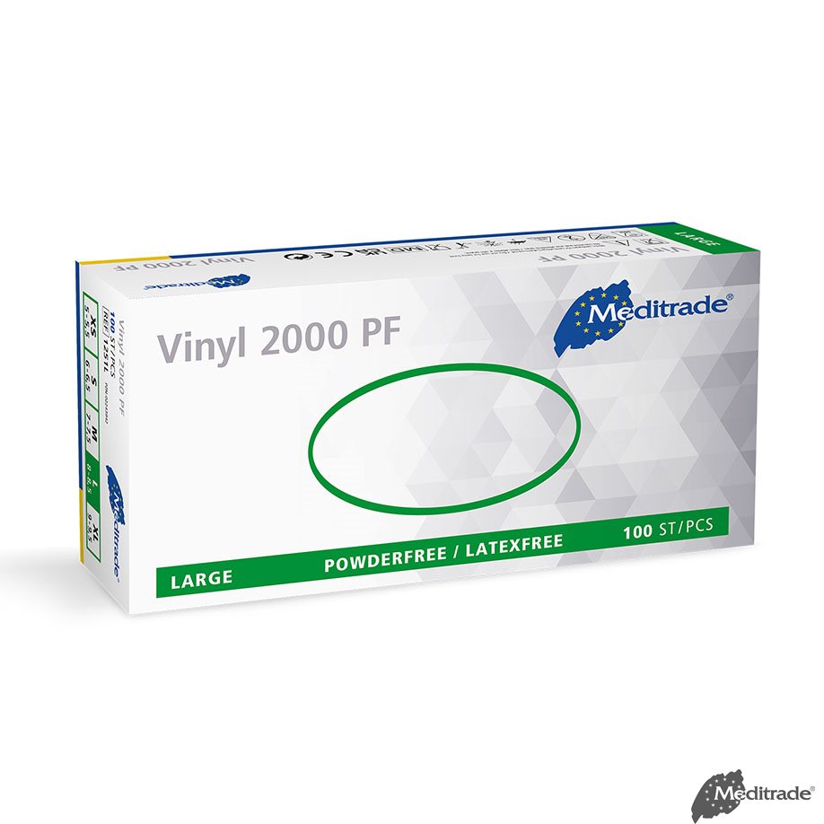 [U19776] Vinyl 2000 U.-Handschuhe Vinyl, PF, unsteril, Gr. L (100 Stck.)