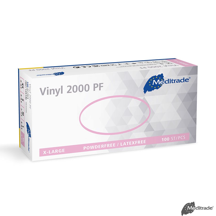 [U19779] Vinyl 2000 U.-Handschuhe Vinyl, PF, unsteril, Gr. XL (100 Stck.)