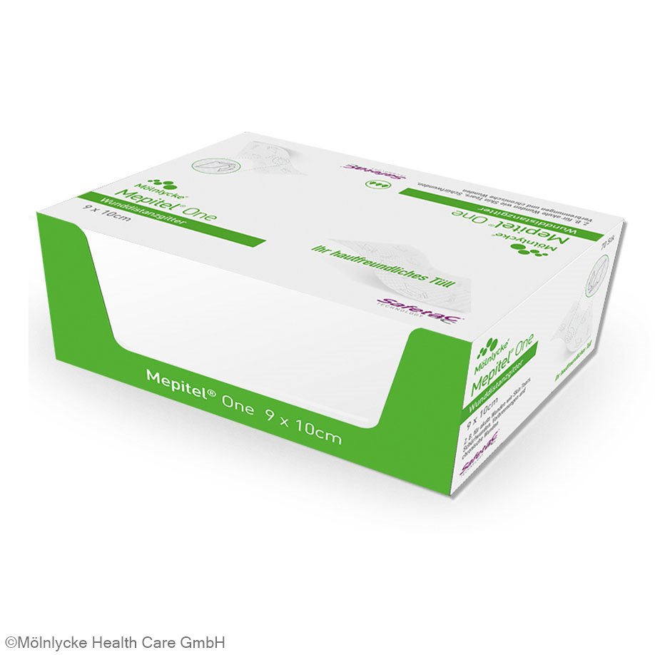 Mepitel One Silikonwundauflagen steril, 9 x 10 cm (70 Stck.) Spenderbox