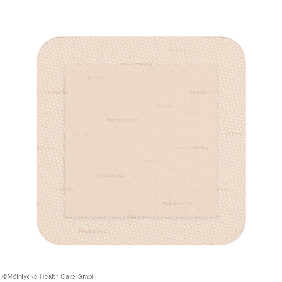 Mepilex Border Flex Lite Schaumverband steril, 10 x 10 cm (5 Stck.) mit Haftrand
