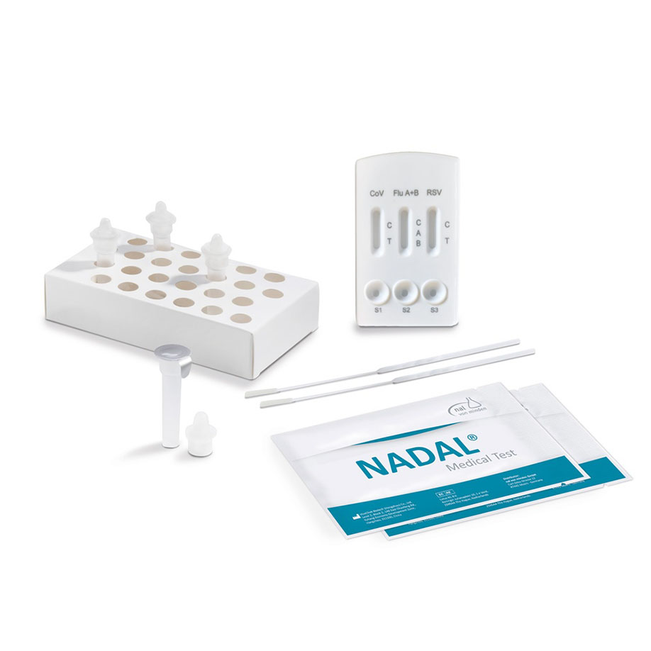 [U20094] NADAL SARS-CoV-2/Influenza A+B/RSV Ag Test (20 Kassetten) * nur für den professionellen Gebrauch *