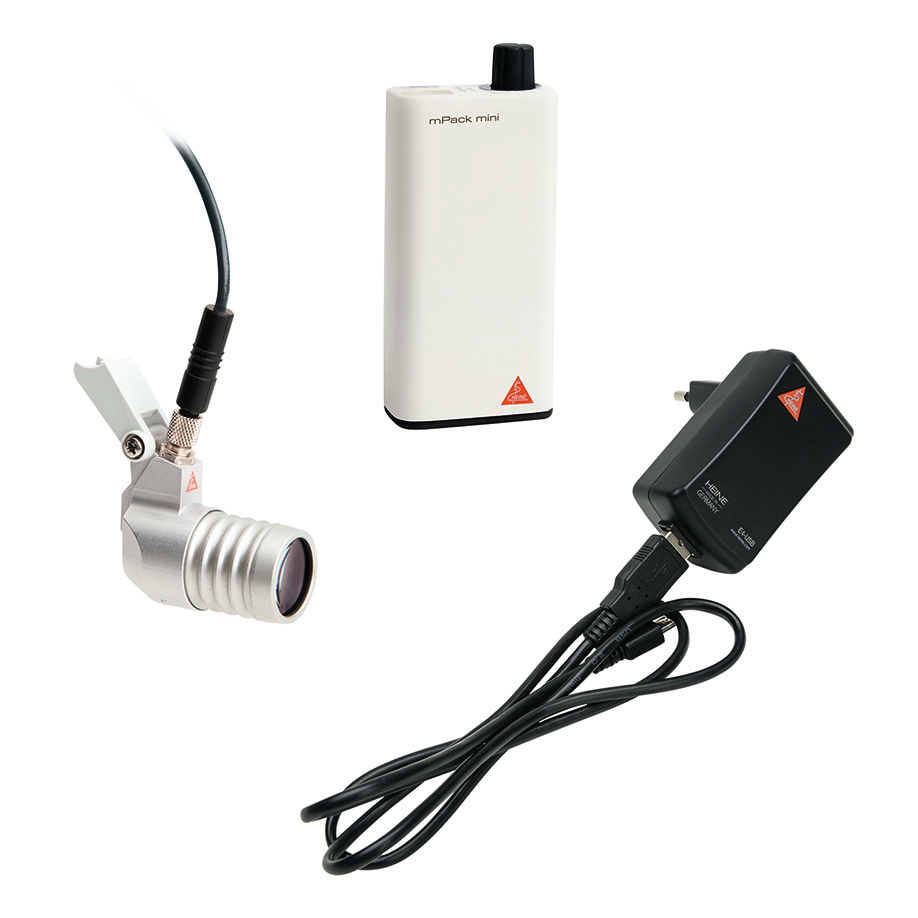 LoupeLight2 mit mPack mini und E4-USB Steckernetzteil