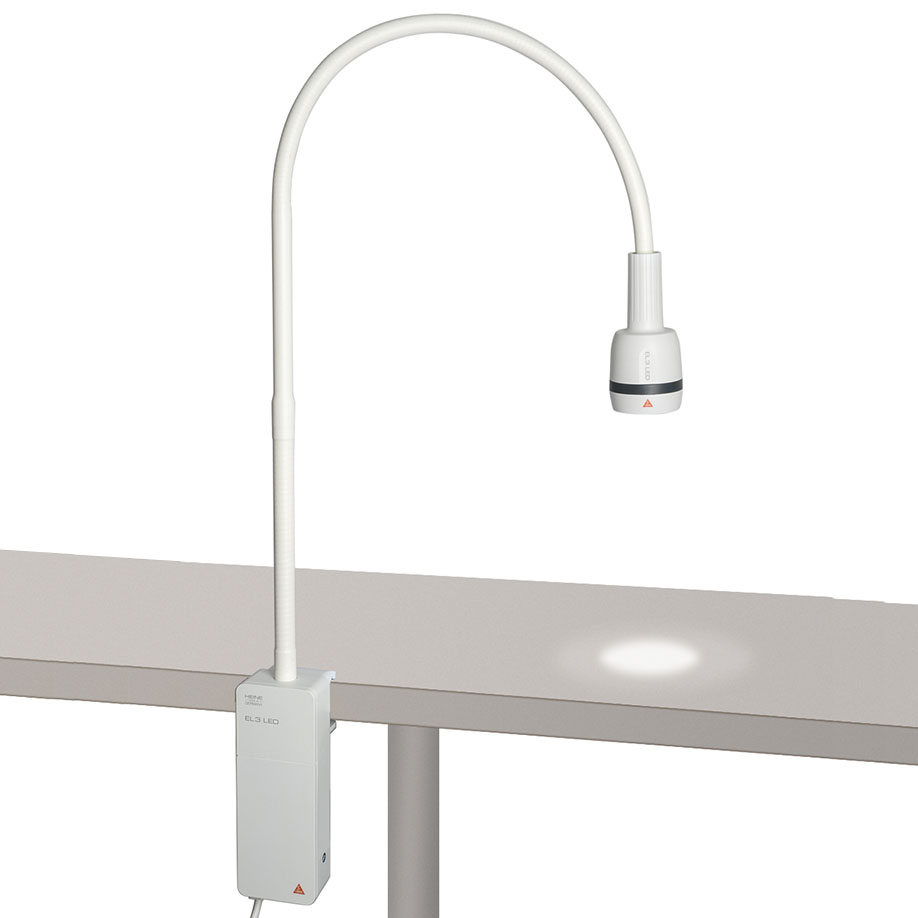 [U20395] EL 3 LED Untersuchungsleuchte mit Klemmhalterung für die Tischmontage