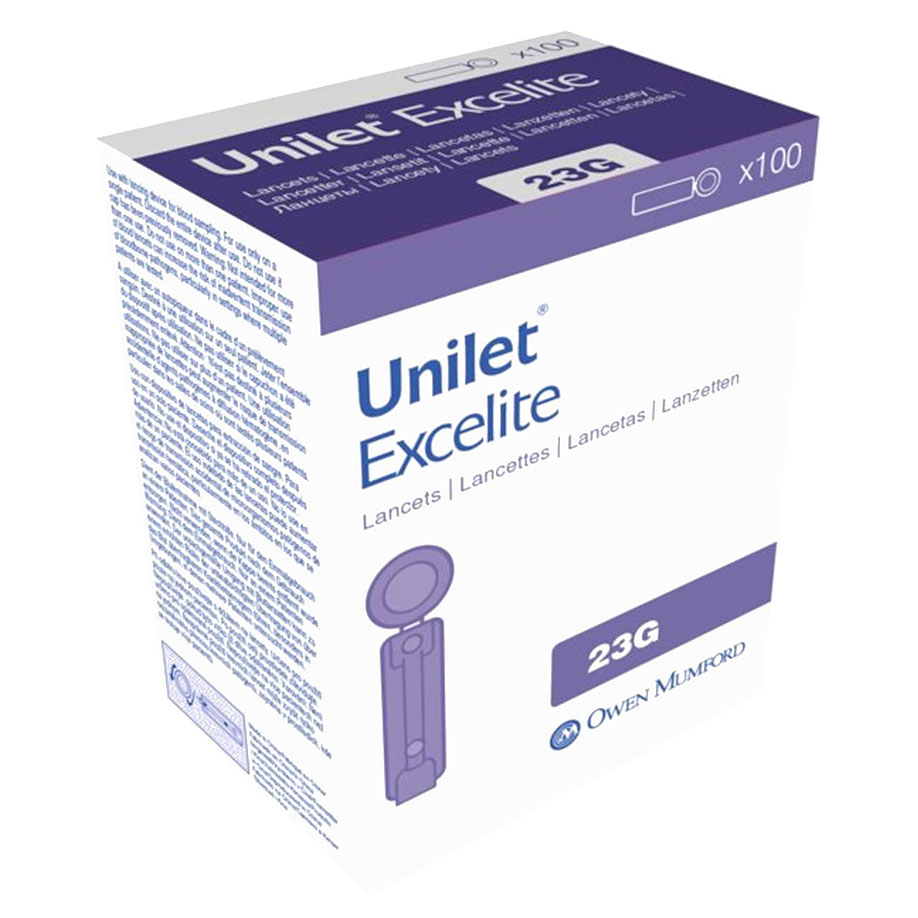 [U20587] Unilet Excelite 23 G Einmal-Blutlanzetten (100 Stck.)