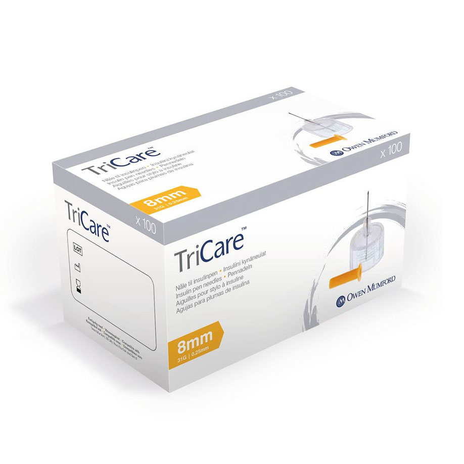 [U20595] TriCare Pennadeln 31 G, 0,25 x 8 mm (100 Stck.)