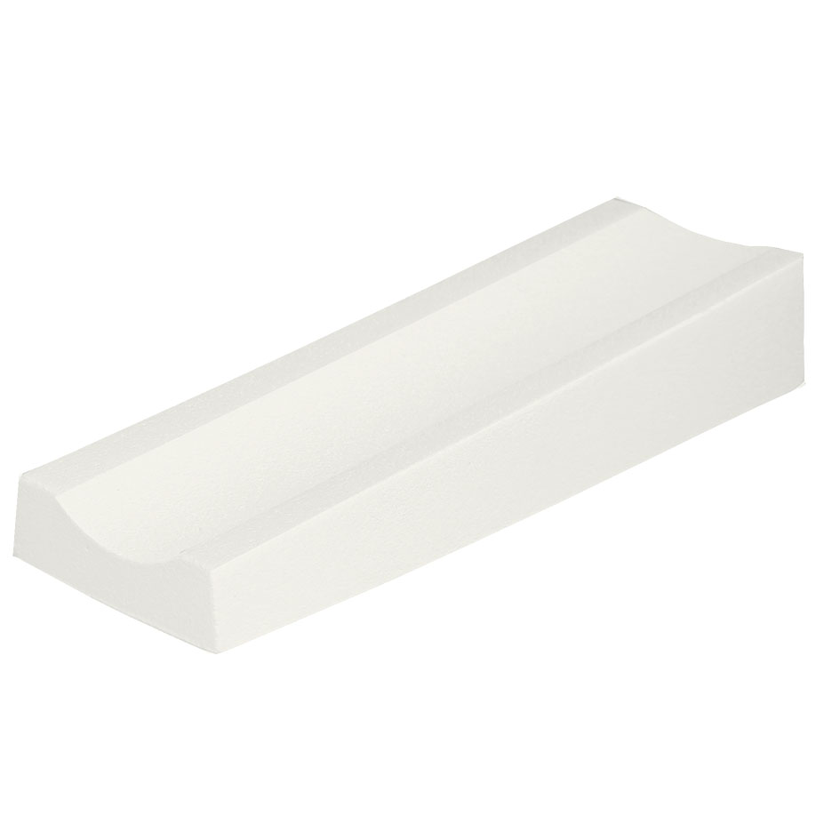 [U20798] Injektionskissen Ava, 45 x 15 x 7.5/4 cm PU-beschichtet, elfenbeinweiß