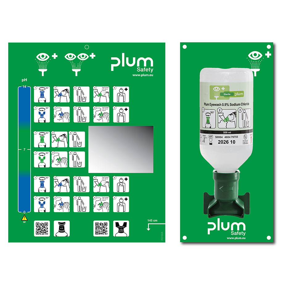 [U20803] Plum Open Station Single mit 1 Flasche, inkl. Wandhalter und Piktogramm