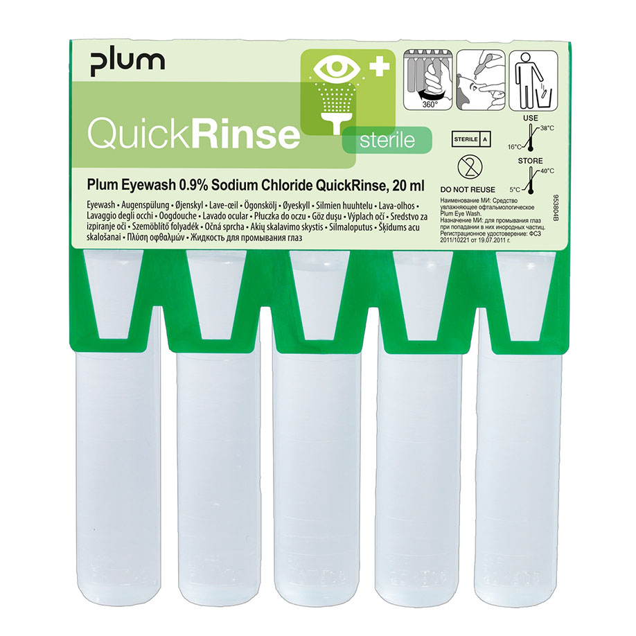 [U20825] Plum Wound and Eyewash QuickRinse Refill (5 x 20 ml) – 4 Stück