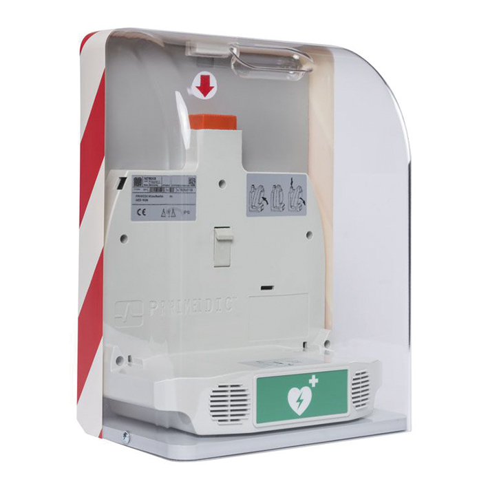 [U20874] SaveBox advanced (Wandkasten AED Alarm) inkl. Magnetschloss und Hinweisschild