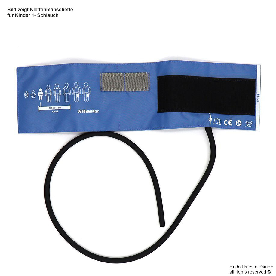 Klettenmanschette Säuglinge, 23 x 7,2 cm, 1-Schlauch, blau