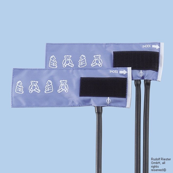 [U21284] Klettenmanschette Neugeborene, 15,5 x 5 cm, 1-Schlauch, blau