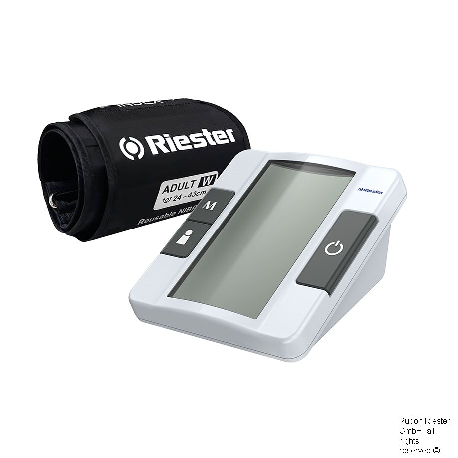 ri-champion smartPRO vollautomatisches Oberarmblutdruckmessgerät, 1-Schlauch, mit W-Manschette für Erwachsene