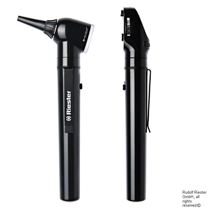[U21352] e-scope F.O. Otoskop/Ophthalmoskop-Set LED 3,7 V, schwarz