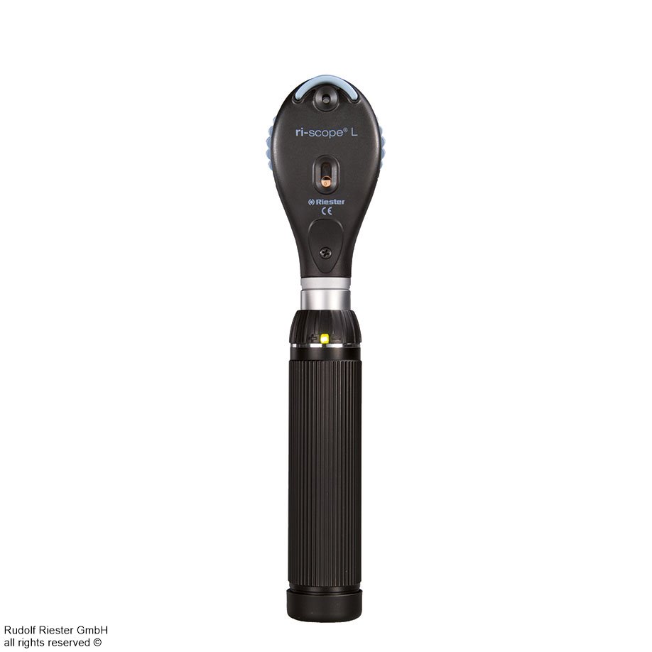 [U21364] ri-scope L2 Ophthalmoskop LED 2,5 V, mit Griff Typ C für 2 Alkaline-Batterien Typ C oder ri-accu