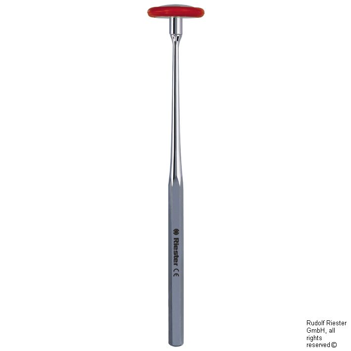 [U21389] babinski Perkussionshammer 24 cm, Griff verchromt