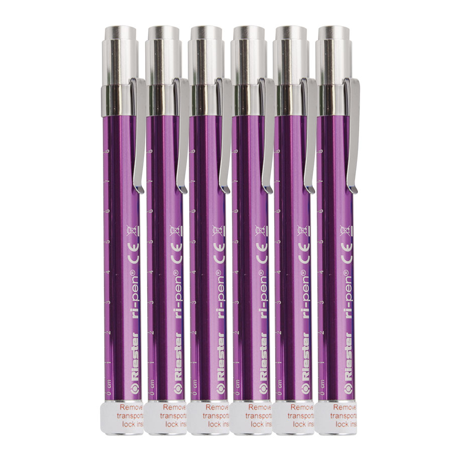 [U21403] ri-pen Diagnostikleuchten, violett, LED 3 V (6 Stck.) inkl. 2 Batterien Typ AAA