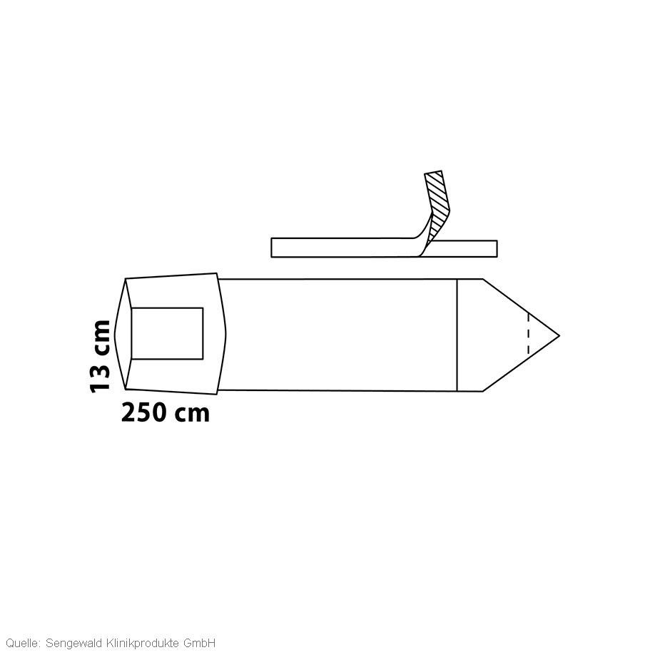 [U21686] Secudrape Kamerabezug steril, 13 x 250 cm, mit Teleskopfalzung – 260 Stück