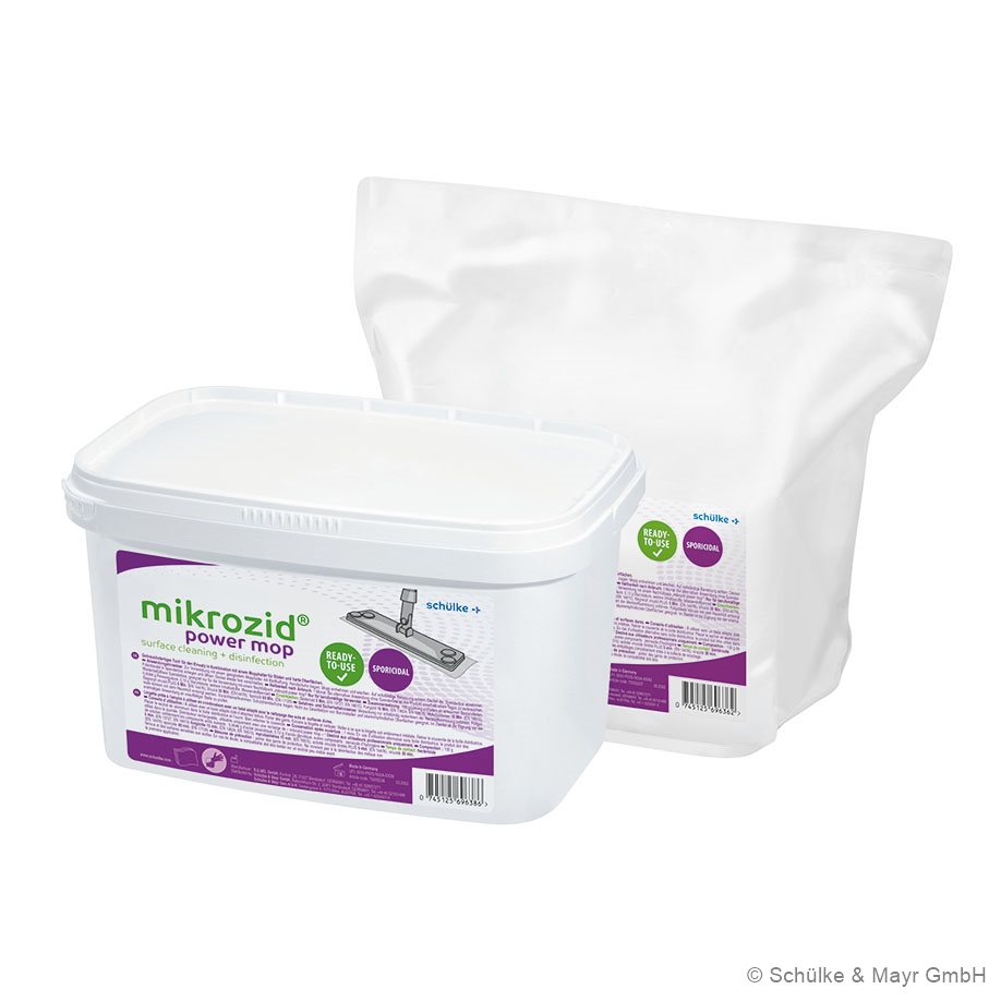 [U21903] mikrozid power mop Set (1 Eimer und Refill m. 20 Flächendesinfektionstücher) * nur für professionellen Gebrauch *