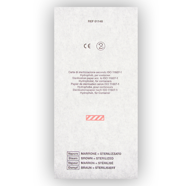 [U22058] Containerfilter 11,8 x 23,5 cm, mit Dampf-Indikator spitze Ecken (200 Stck.)