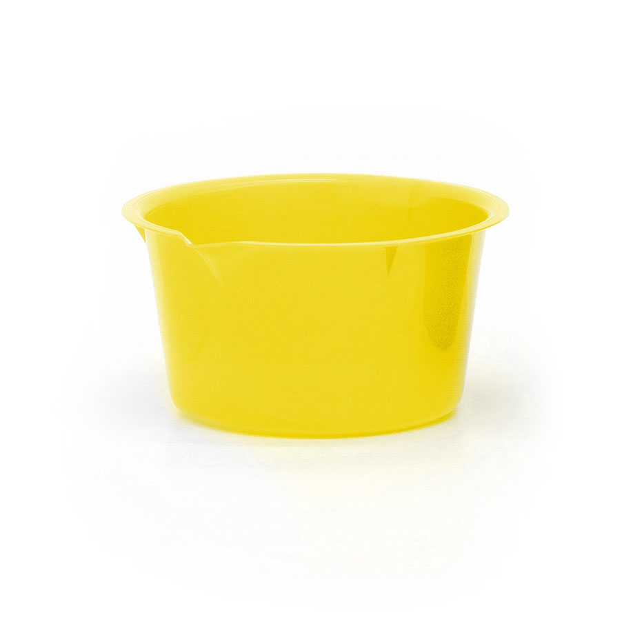 [U22080] Einmal-Schalen aus Kunststoff 250 ml gelb, einzeln steril verpackt (100 Stck.)
