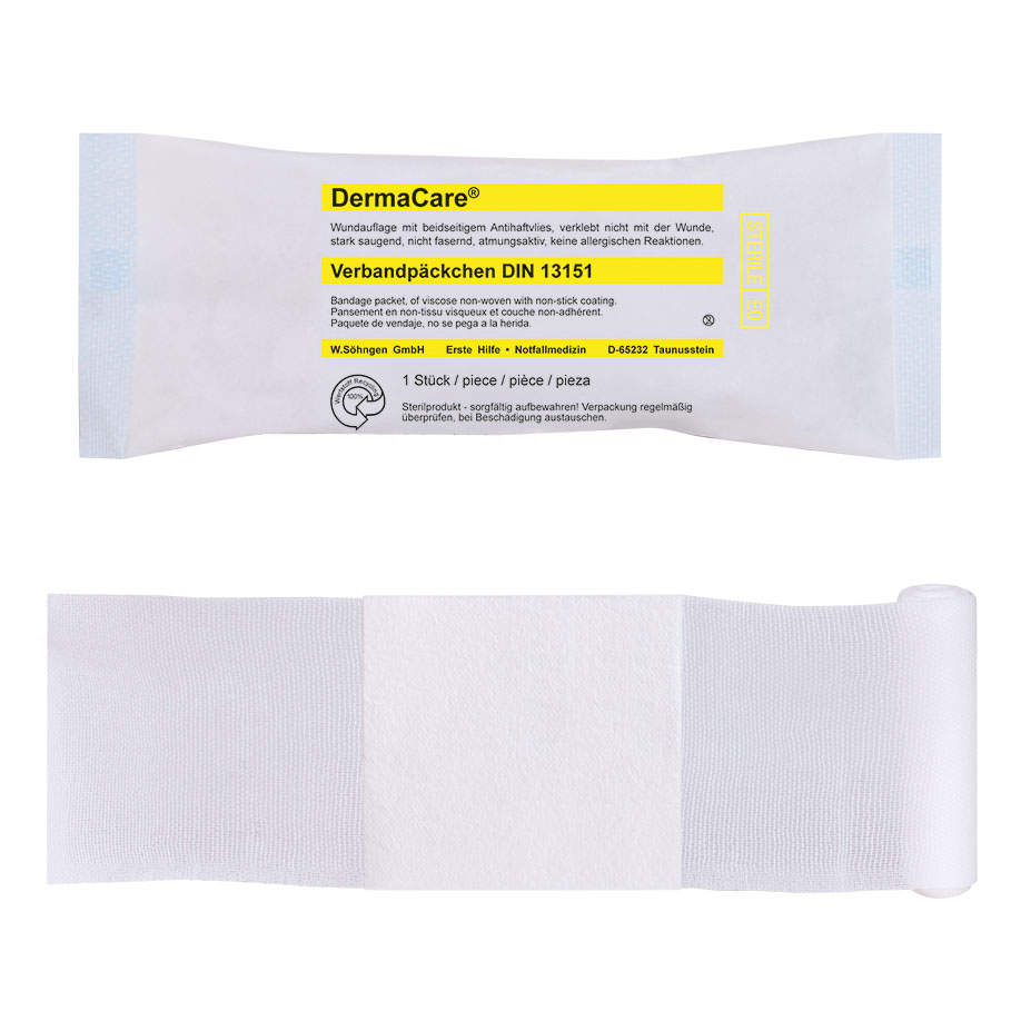 [U22281] DermaCare Verbandpäckchen DIN 13151 mittel, steril